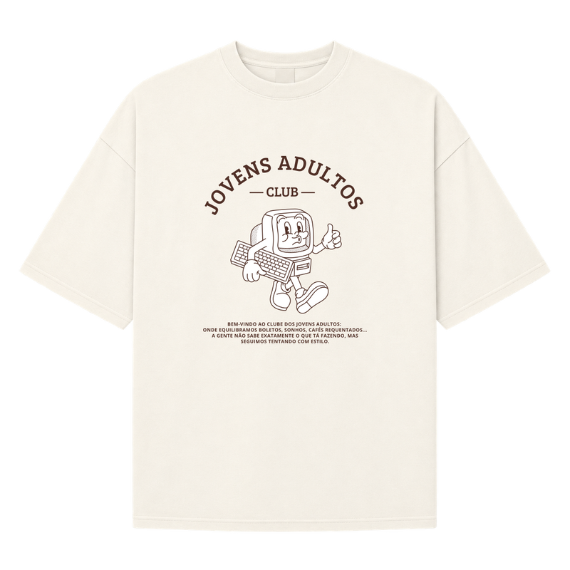 "Jovens Adultos Club" Camiseta Oversized Suedine 220g