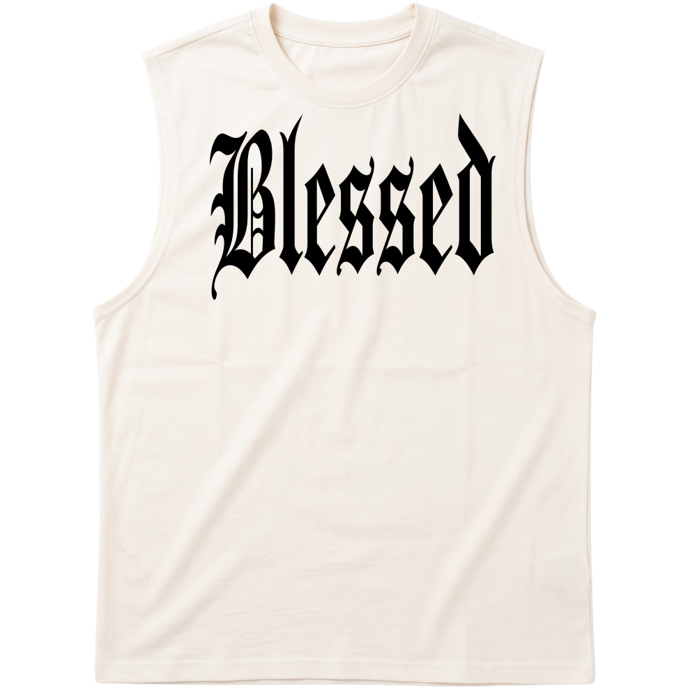 "Tank Top Machão Suedine - Blessed" Tank Top Machão Suedine