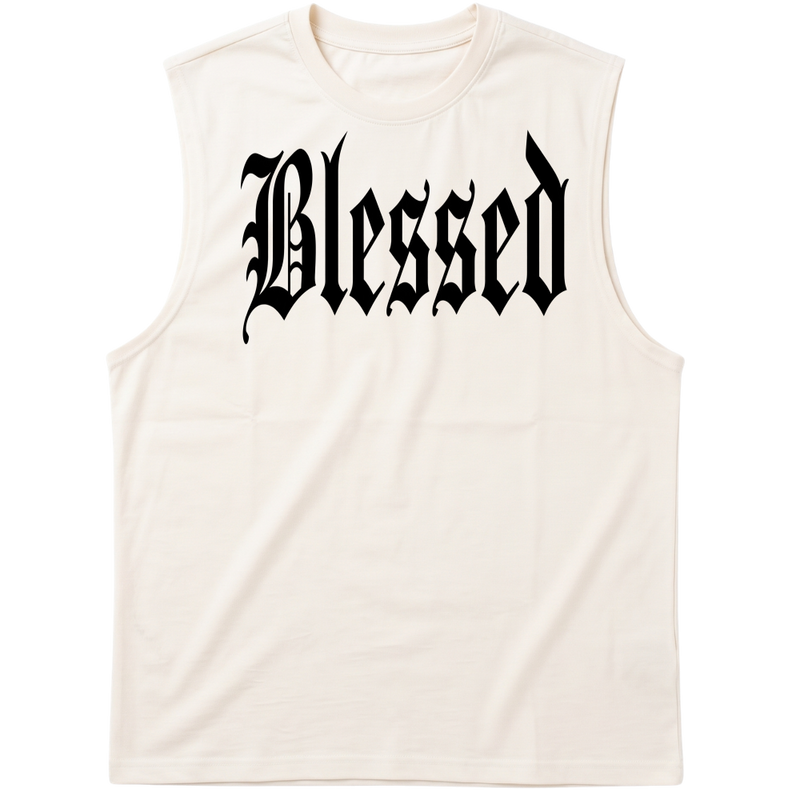 "Tank Top Machão Suedine - Blessed" Tank Top Machão Suedine