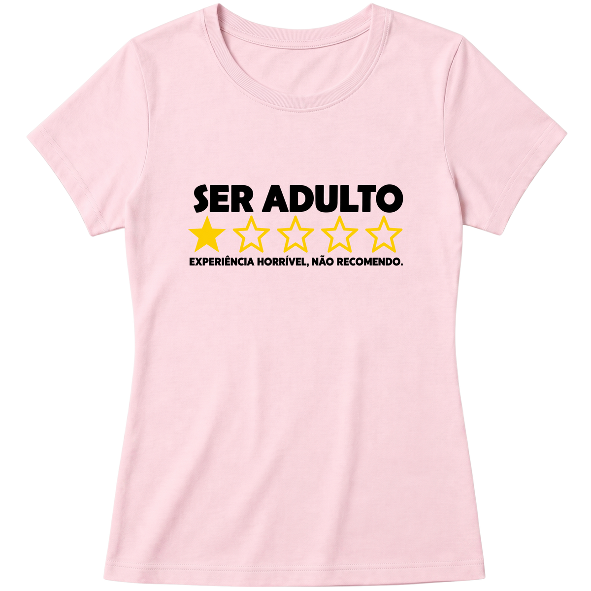 "Baby Look Classic - Vida Adulta: Nota 1" Blusa Baby Look