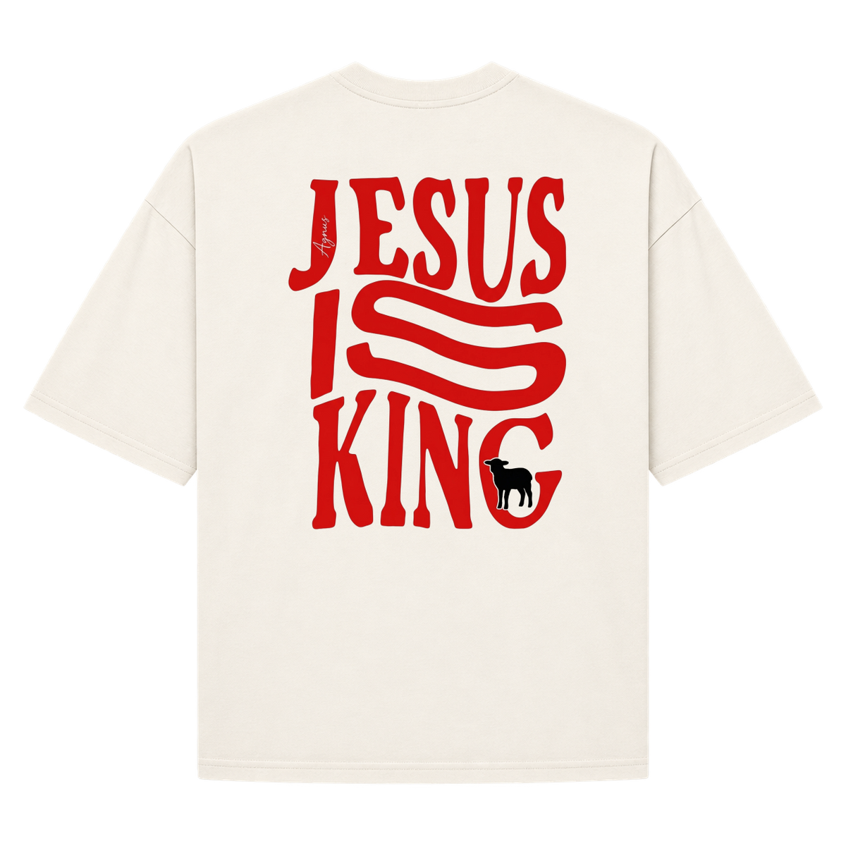 "Jesus is King - Camiseta oversized suedine 220g" Camiseta Oversized Suedine 220g