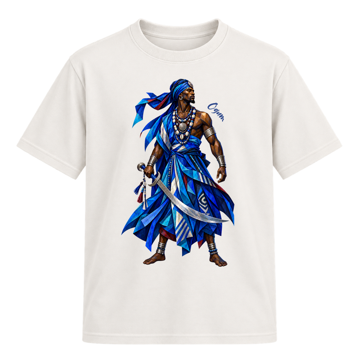 "Ogum - Art Orixás - Camiseta Suedine" Camiseta Regular Suedine