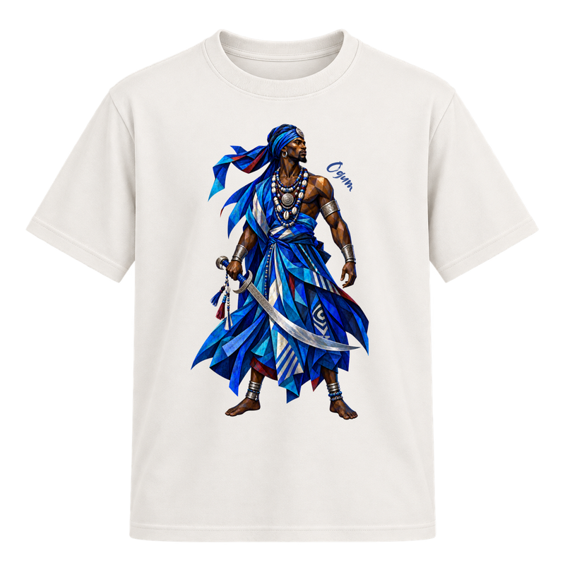 "Ogum - Art Orixás - Camiseta Suedine" Camiseta Regular Suedine