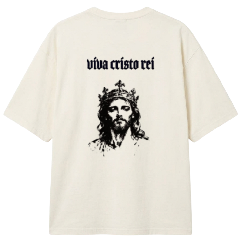 "Produto viva cristo rei" Camiseta Oversized Classic
