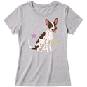 "Cão SRD flocos" Blusa Baby Look