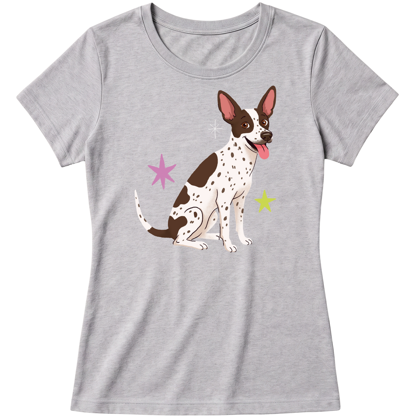 "Cão SRD flocos" Blusa Baby Look
