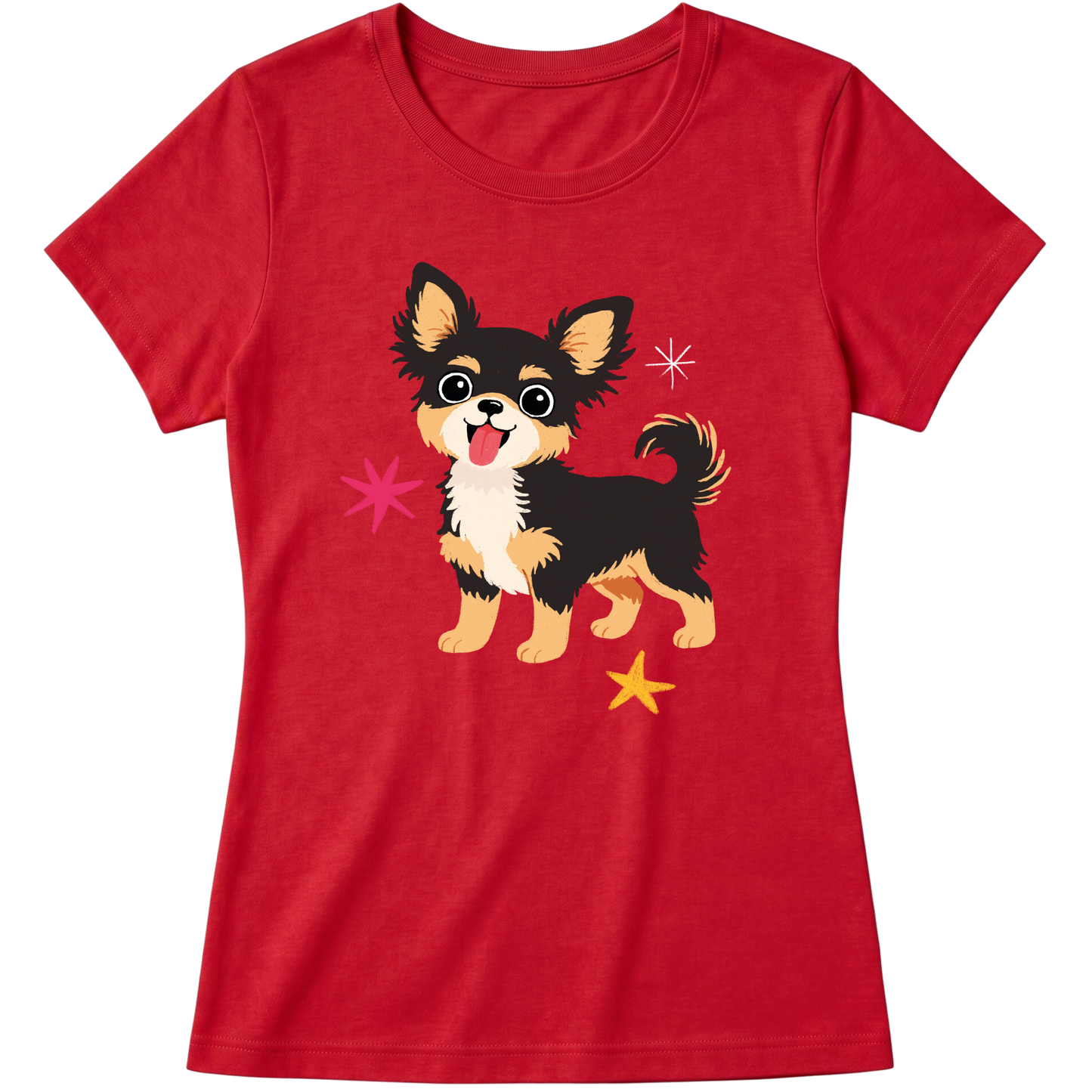 "Chihuahua de pelo longo" Blusa Baby Look