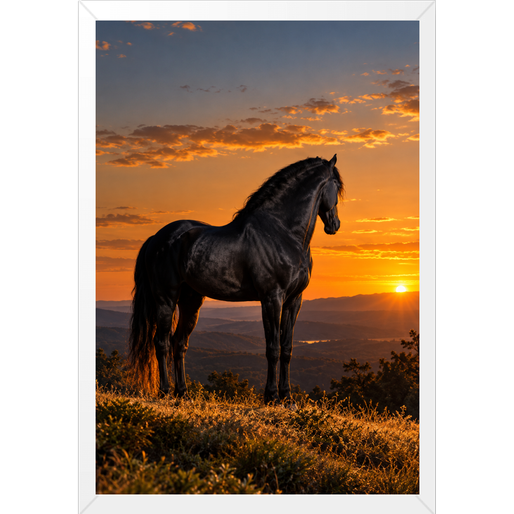 "Lendário Por do Sol" Quadro tradicional sem vidro acrílico
