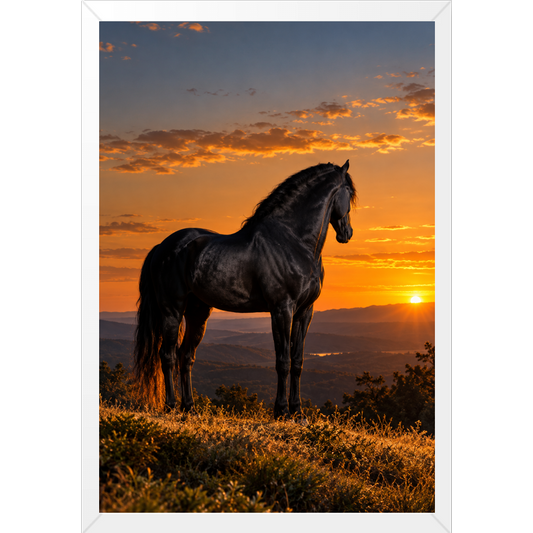 "Lendário Por do Sol" Quadro tradicional sem vidro acrílico