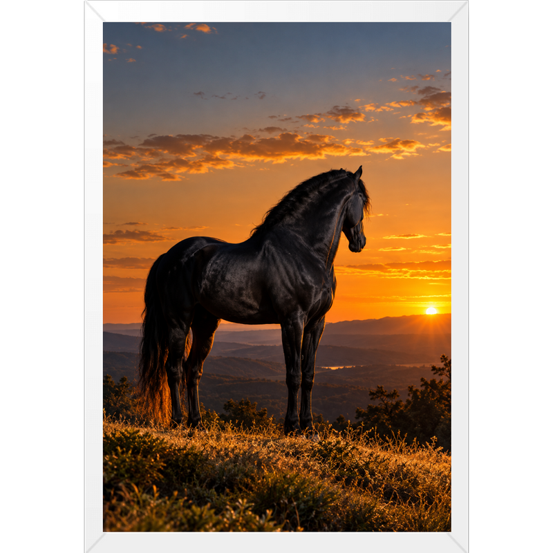 "Lendário Por do Sol" Quadro tradicional sem vidro acrílico