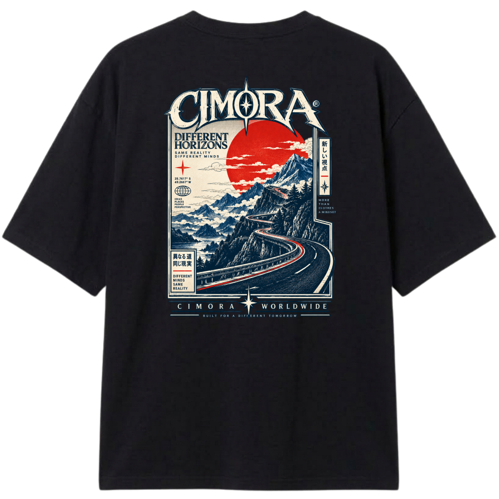 "Camiseta Cimora - Different Horizons" Camiseta Oversized Classic