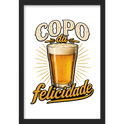 "Copo da Felicidade" Quadro caixa sem vidro acrílico