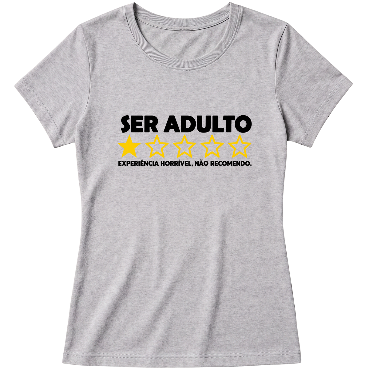 "Baby Look Classic - Vida Adulta: Nota 1" Blusa Baby Look