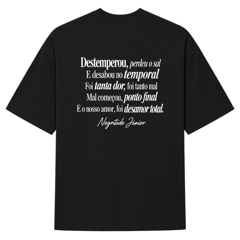 "Destempero  Negritude junior  Camiseta Oversized Suedine 220g" Camiseta Oversized Suedine 220g