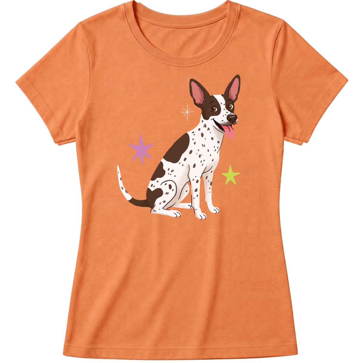 "Cão SRD flocos" Blusa Baby Look