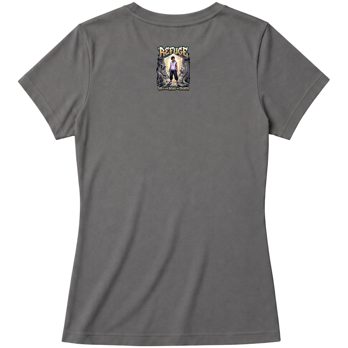 "Produto #010 Baby look REFUGE GOD" Blusa Baby Look