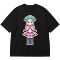 "Camiseta Oversized Feminina Menina Fofa Estampa Cute" Oversized Premium 96% algodão 4% Elastano