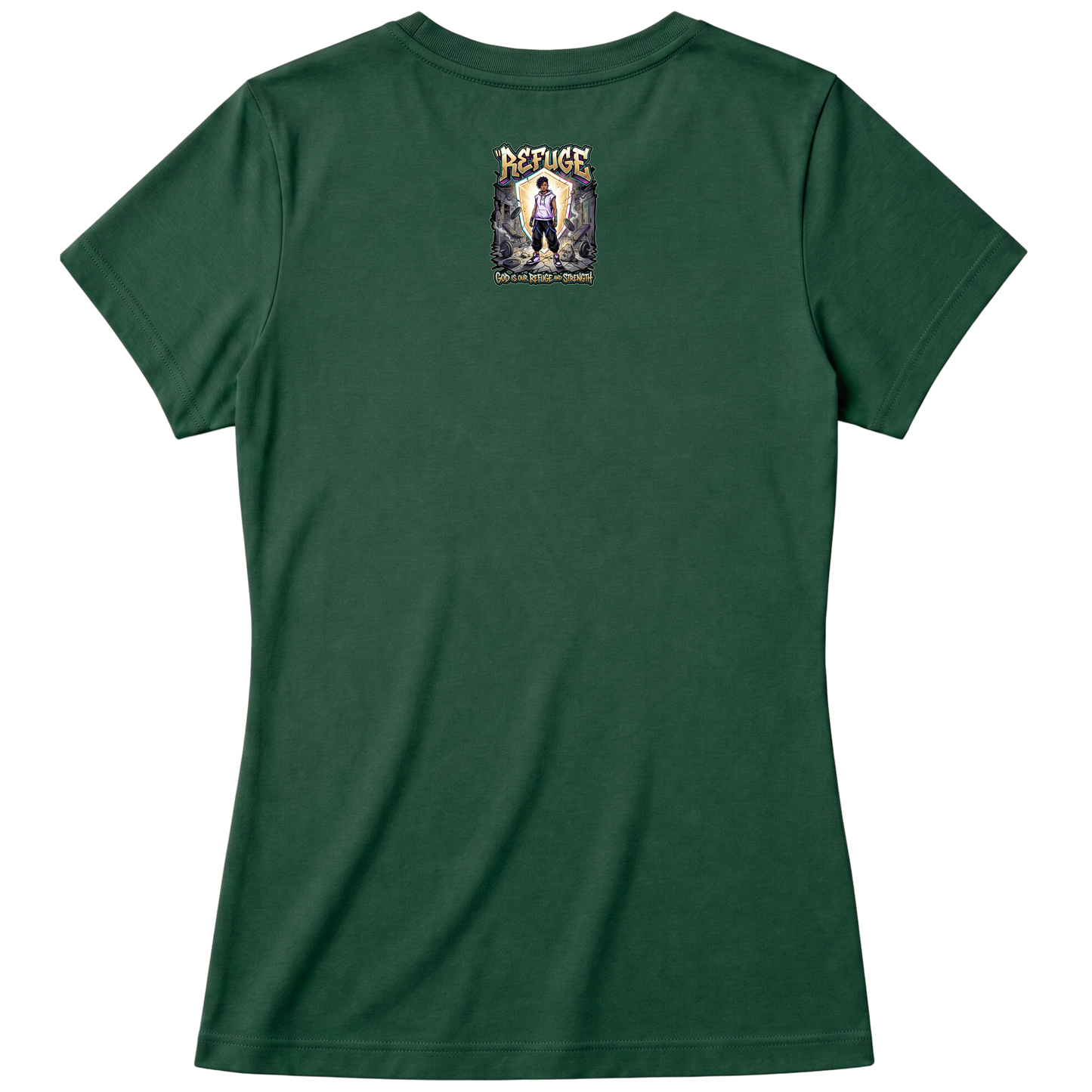 "Produto #010 Baby look REFUGE GOD" Blusa Baby Look