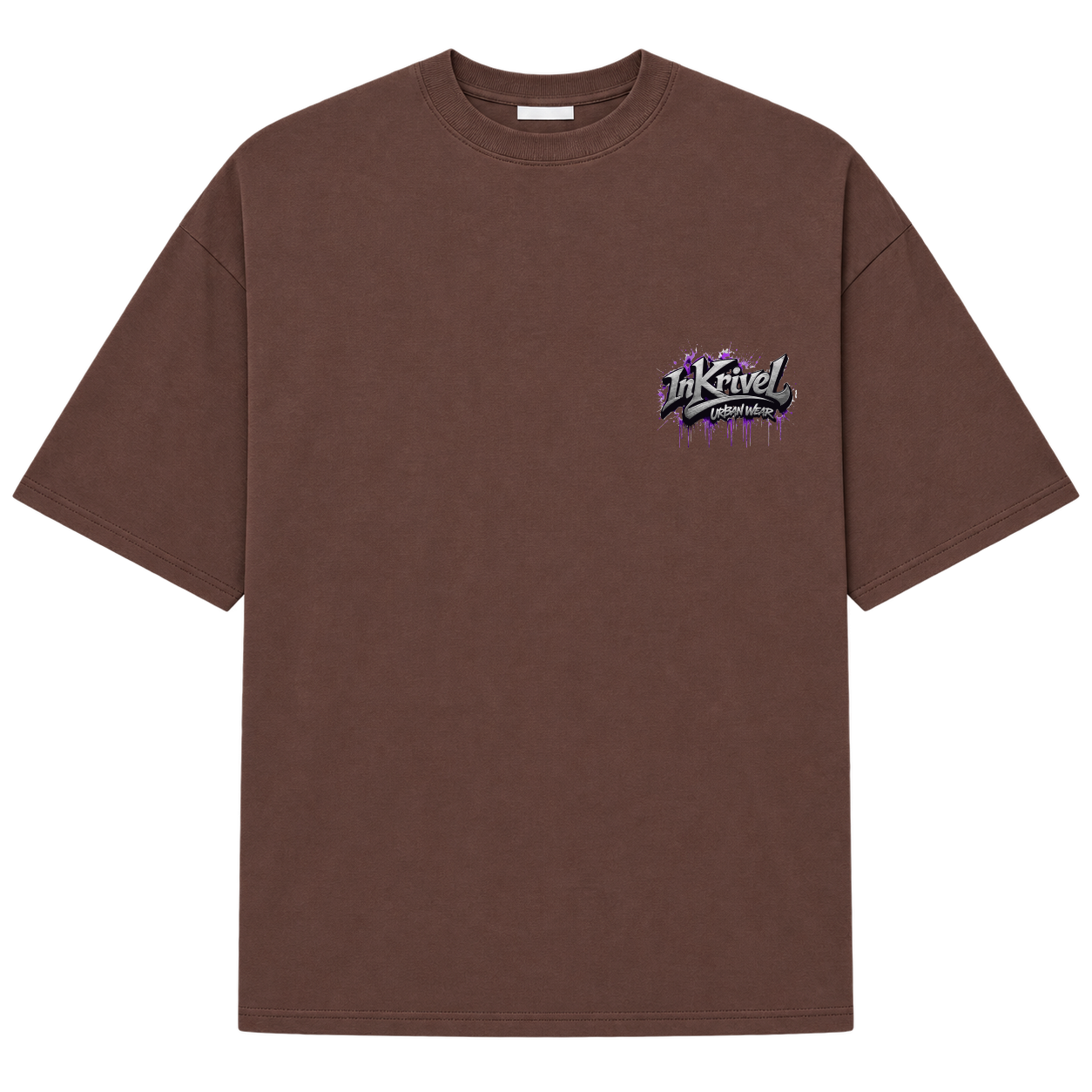 "Camiseta Oversized Inkrivel Urban Vandals – Estátua Cyber Graffiti" Camiseta Oversized Suedine 220g