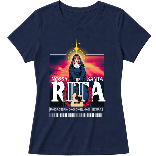 "Camiseta Santa Rita" Blusa Baby Look