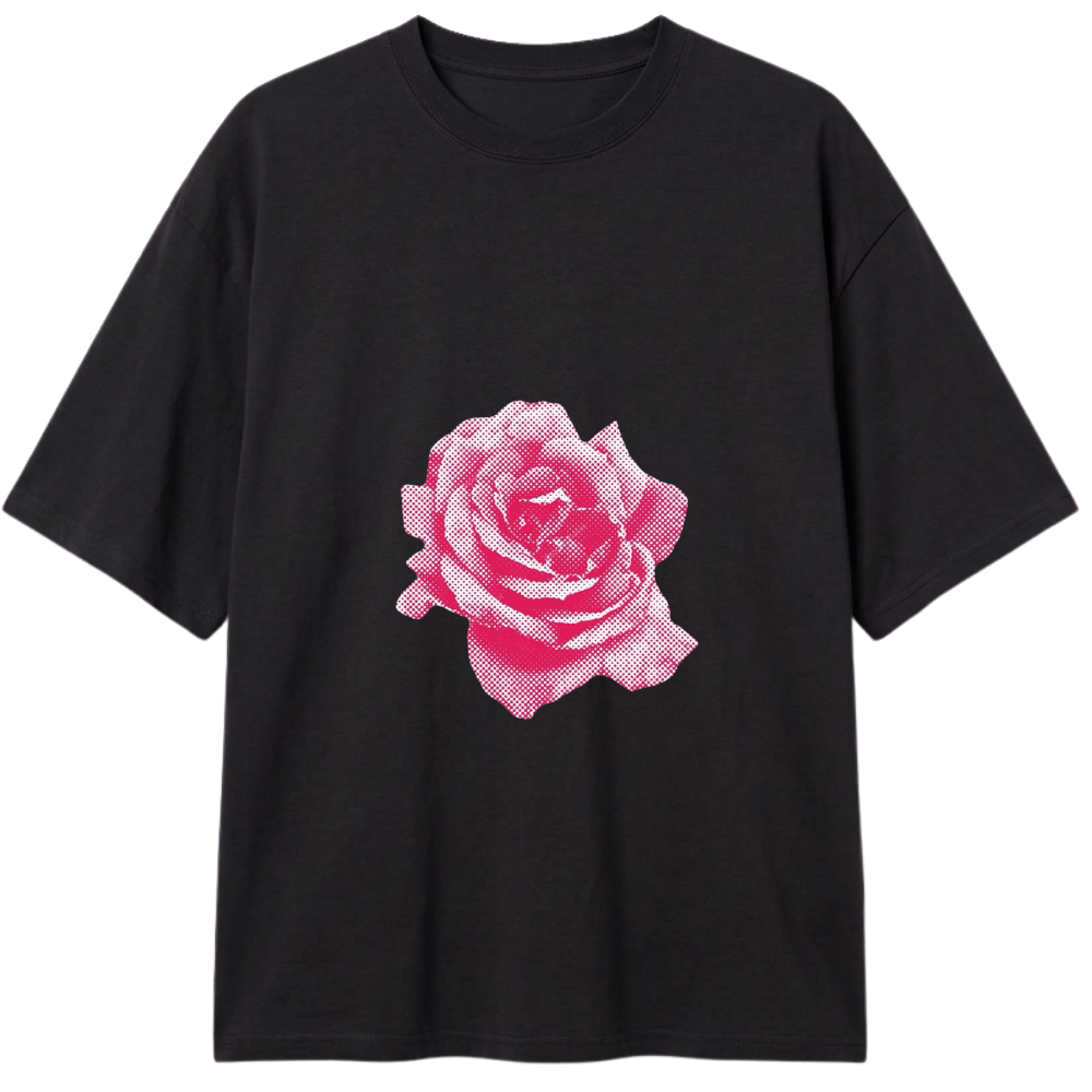"Camisa Oversized Pinky Rose" Camiseta Oversized Classic