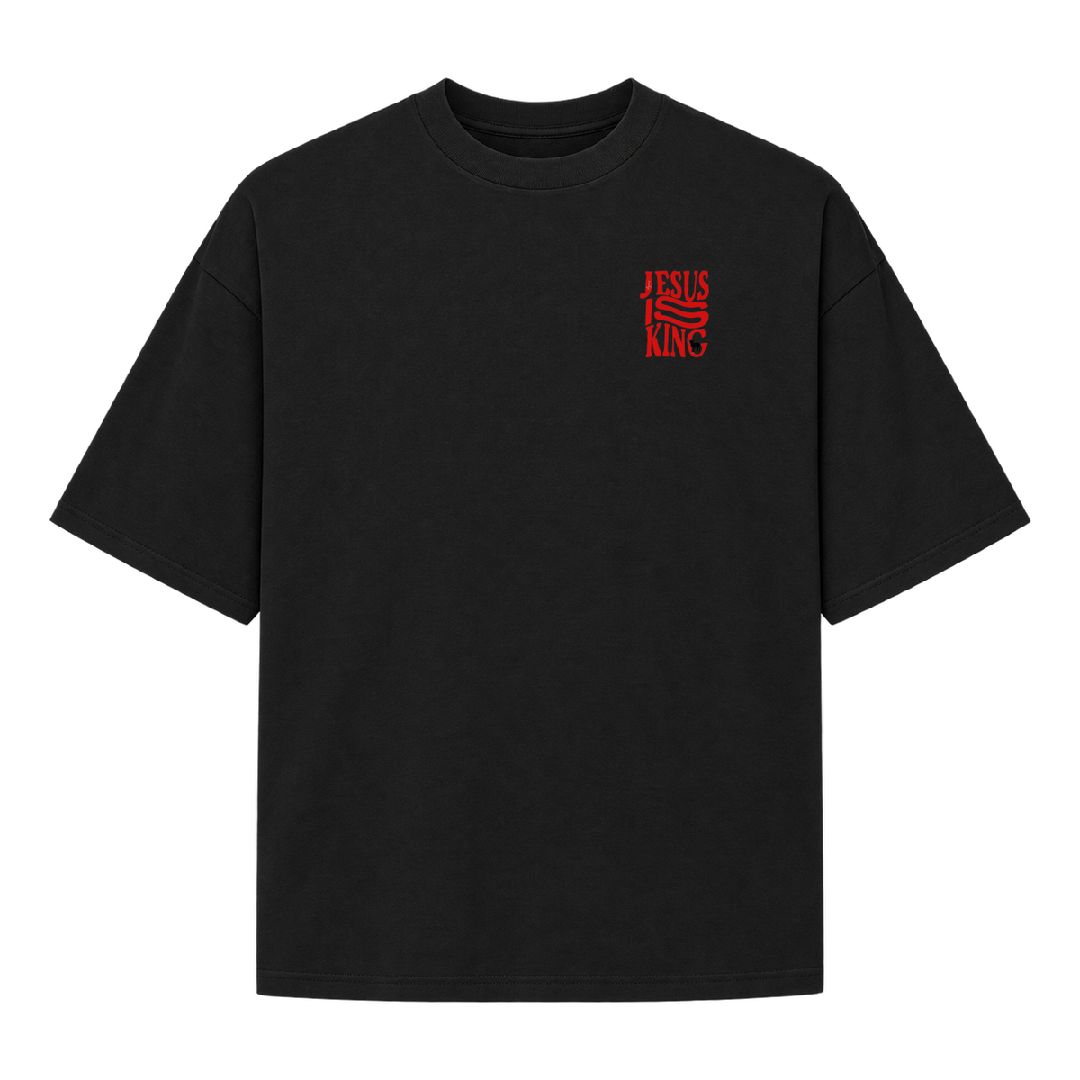 "Jesus is King - Camiseta oversized suedine 220g" Camiseta Oversized Suedine 220g