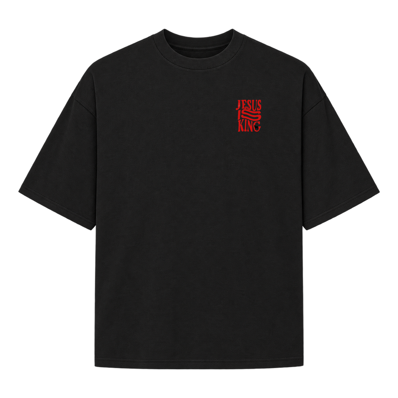 "Jesus is King - Camiseta oversized suedine 220g" Camiseta Oversized Suedine 220g