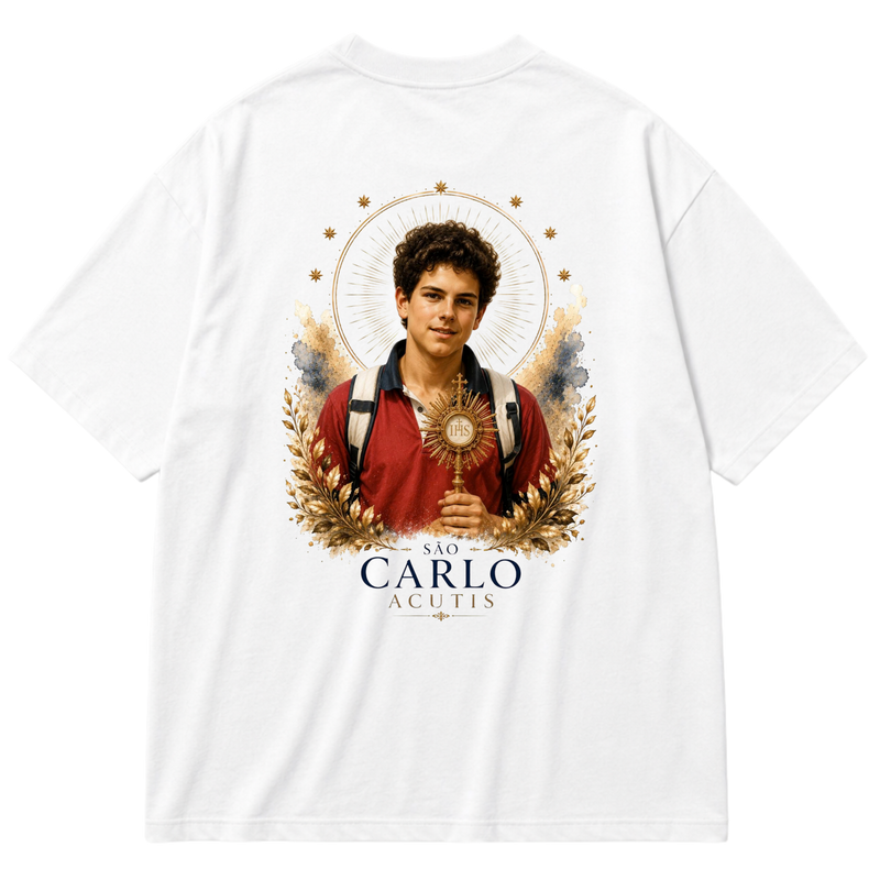 "São Carlo Acutis" Oversized Premium 96% algodão 4% Elastano