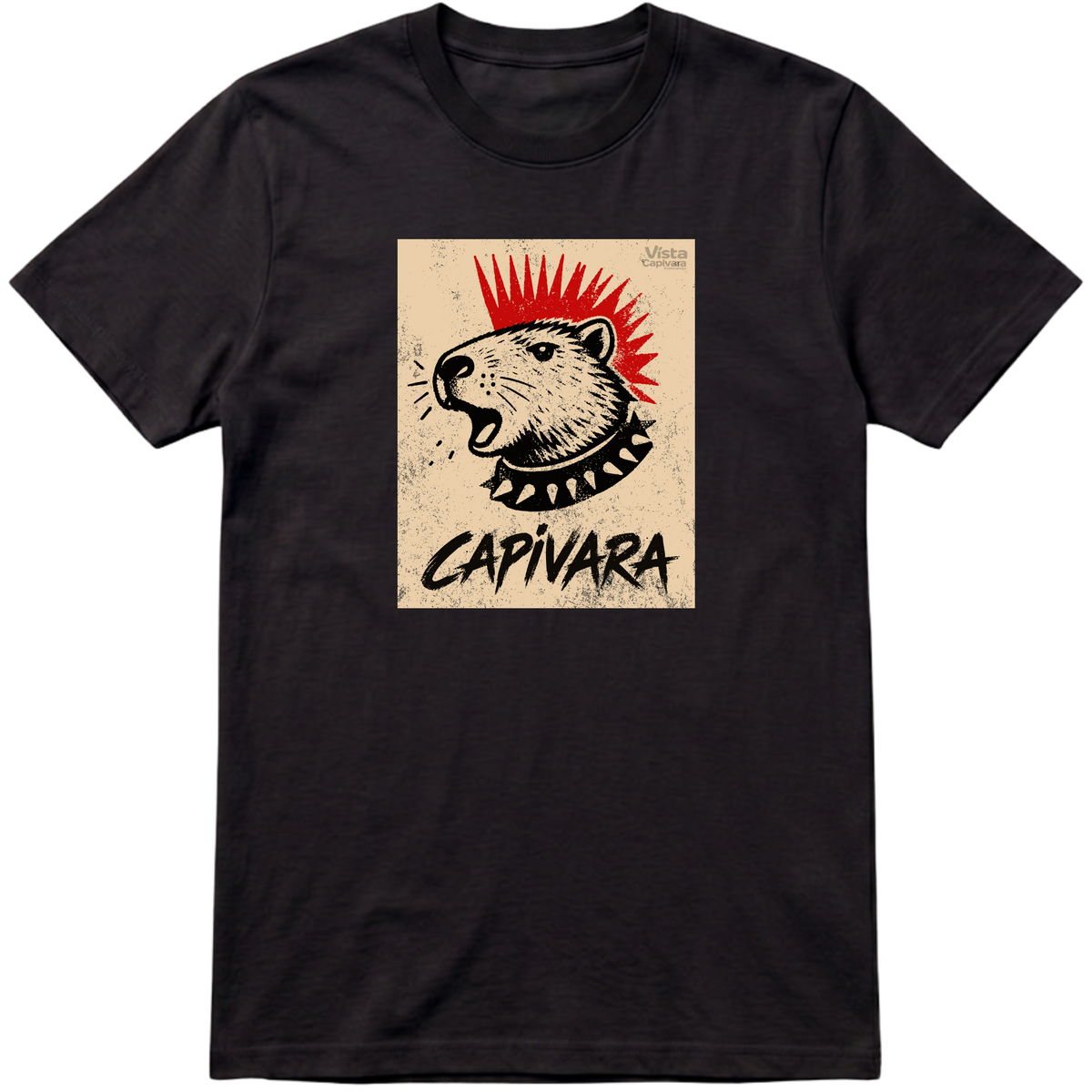 "Capivara Punk DTF" Camiseta Premium Unissex Bunker Studios