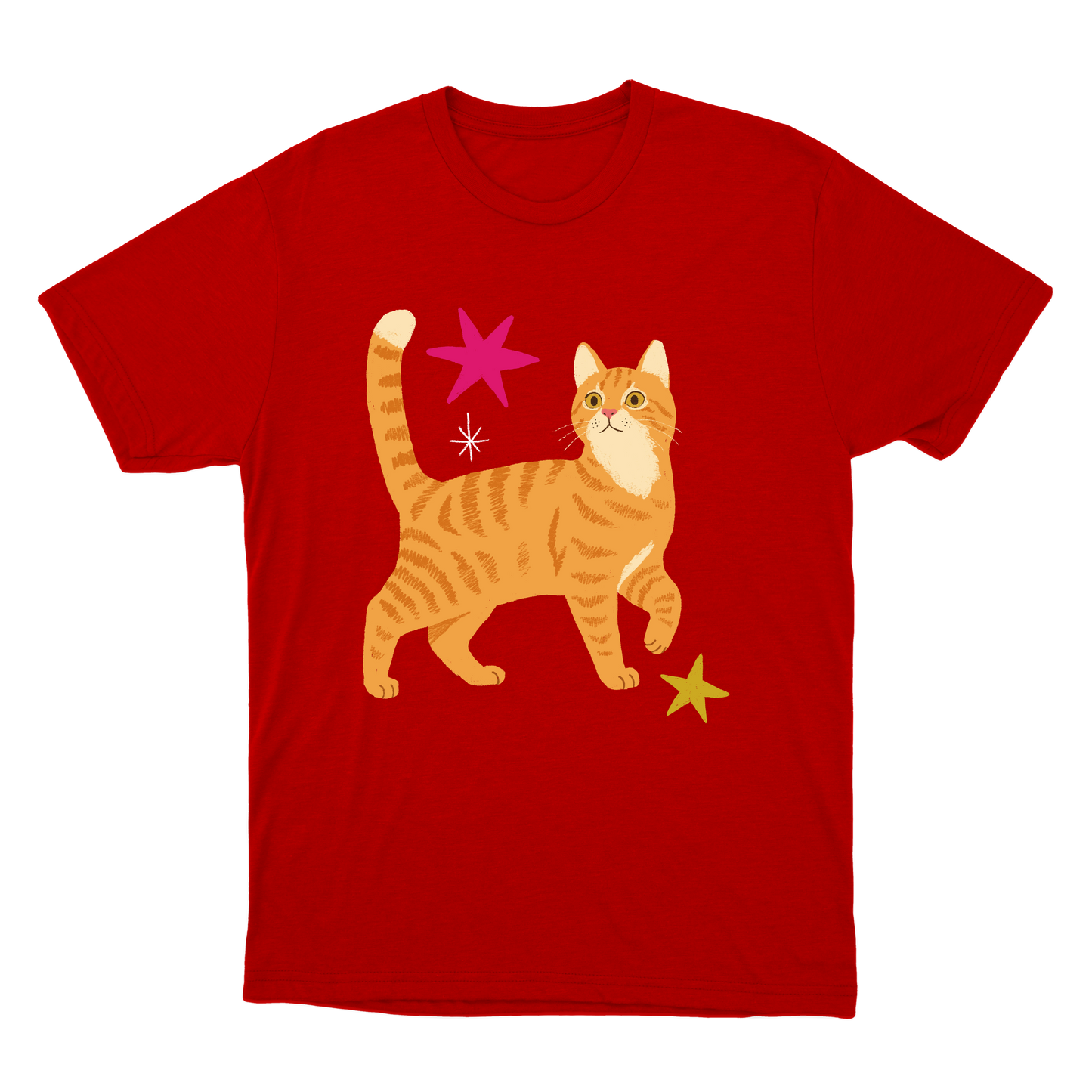 "Gato amarelo" Camiseta Básica Unissex