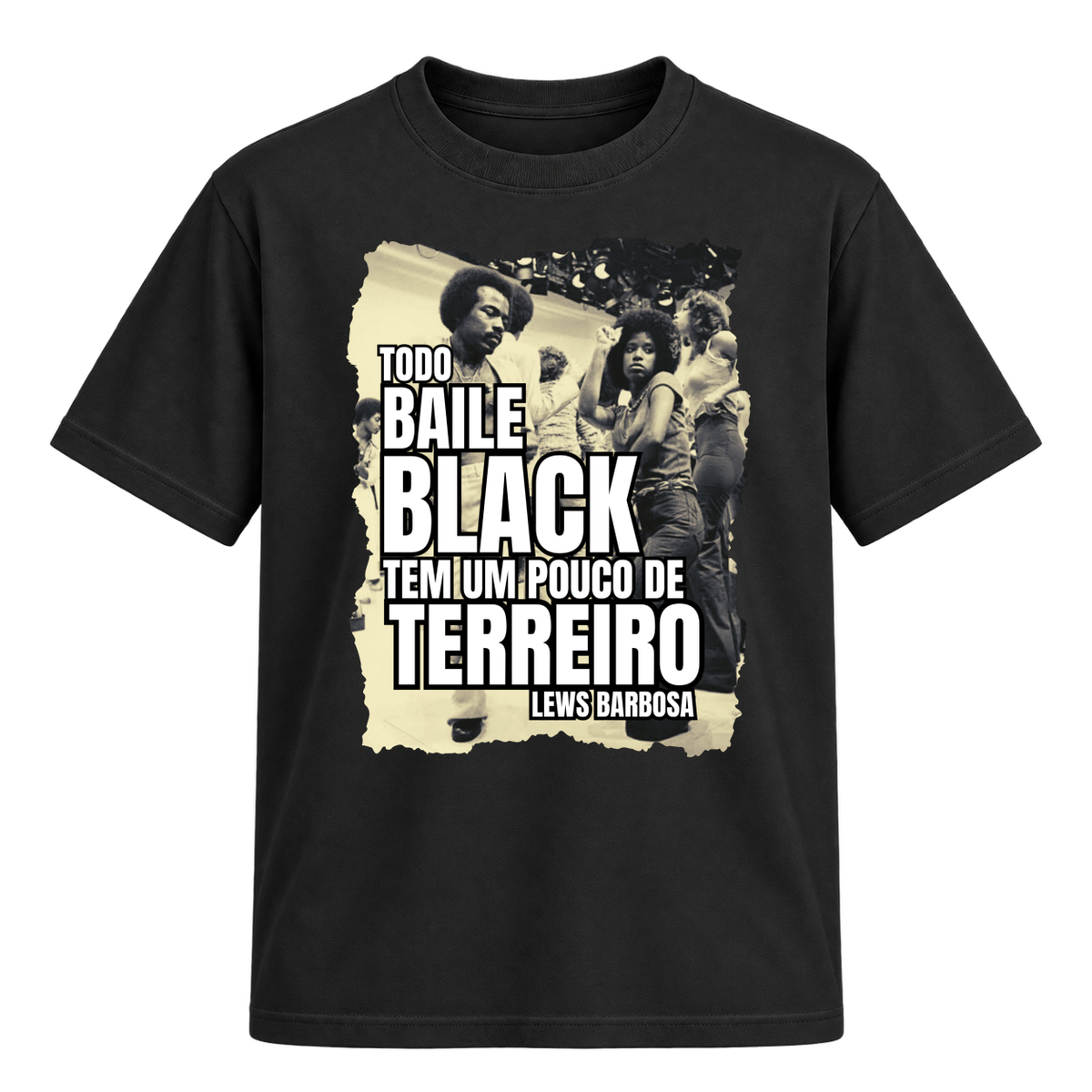 "Baile Black (Soul Train) - Camiseta Regular Suedine" Camiseta Regular Suedine