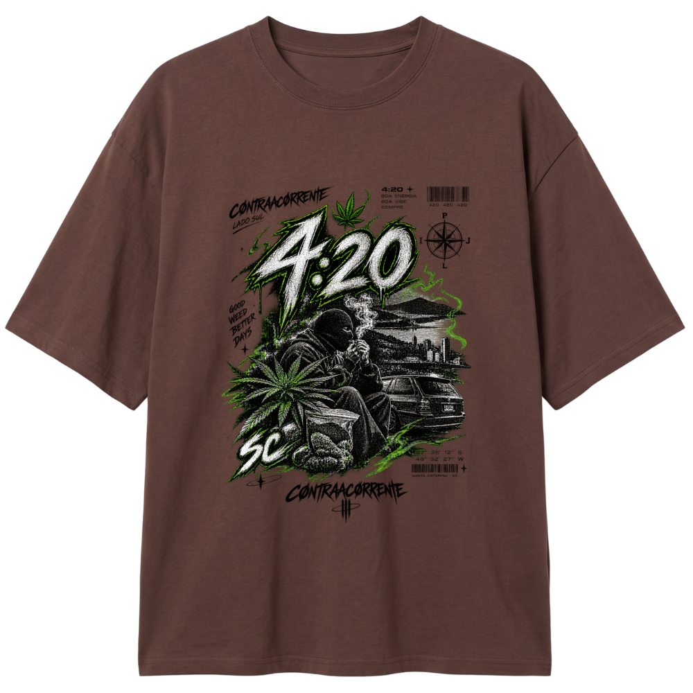 "Oversized Classic #019 - CØNTRAACØRRENTE" Camiseta Oversized Classic