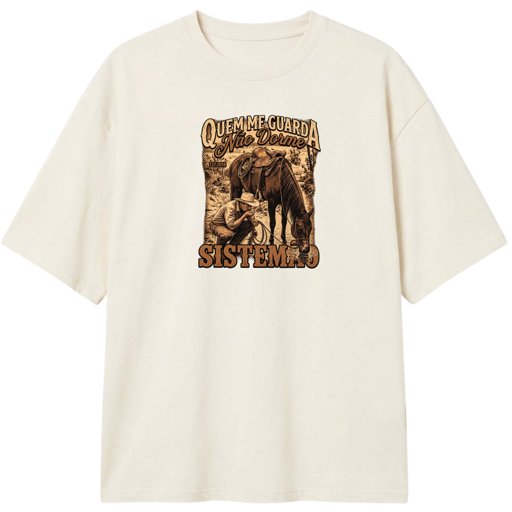 "Estampa/QUEM ME GUARDA" Camiseta Oversized Classic