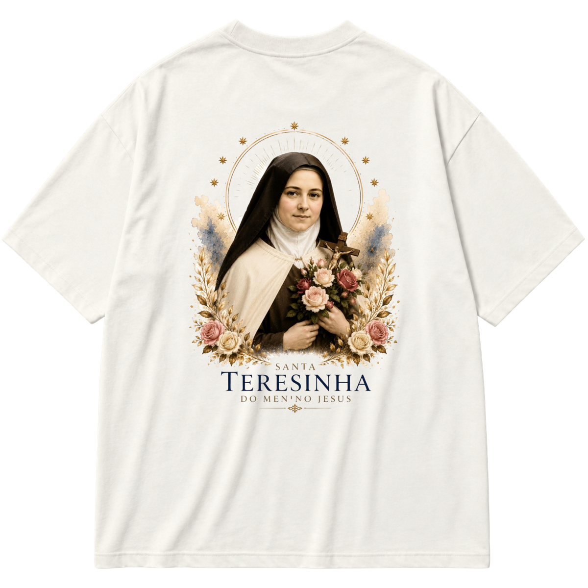 "Santa Teresinha do Menino Jesus" Oversized Premium 96% algodão 4% Elastano