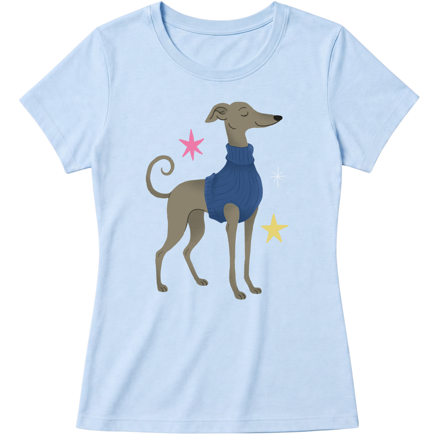 "Galgo italiano" Blusa Baby Look
