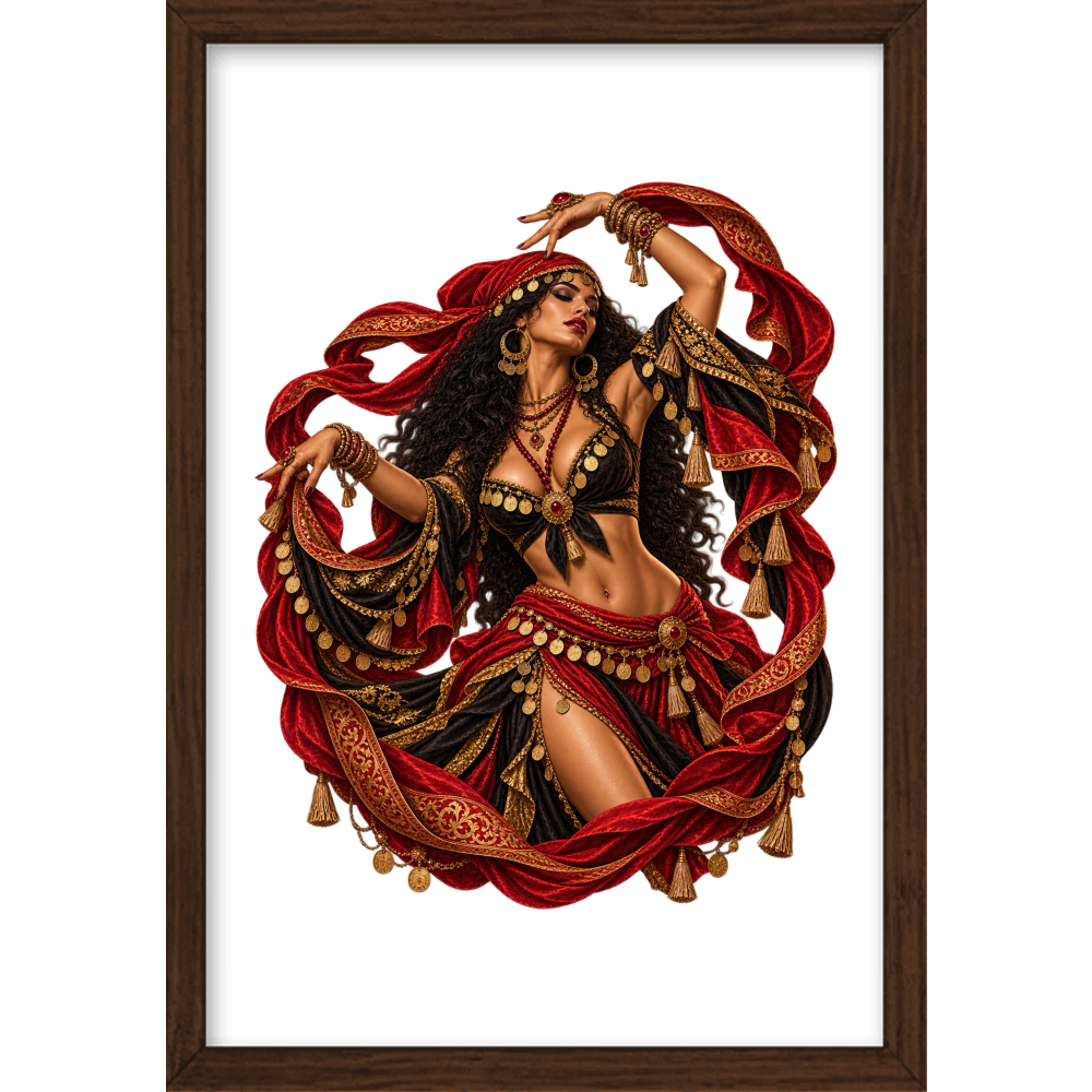 ""Cigana" Full Art - Quadro Tradicional" Quadro tradicional sem vidro acrílico