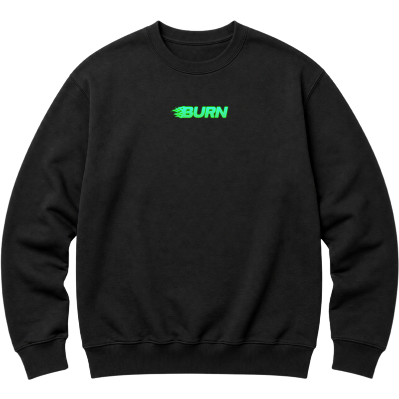 "Moletom Crew Com Estampa BURN NEON" Blusão Moletom