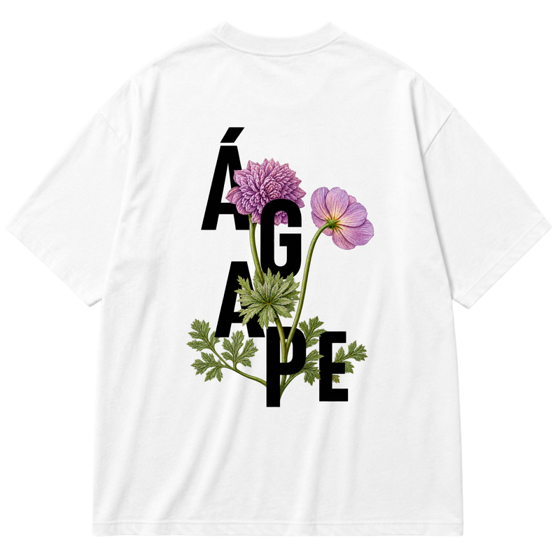 "FENDS | AGAPE" Oversized Premium 96% algodão 4% Elastano