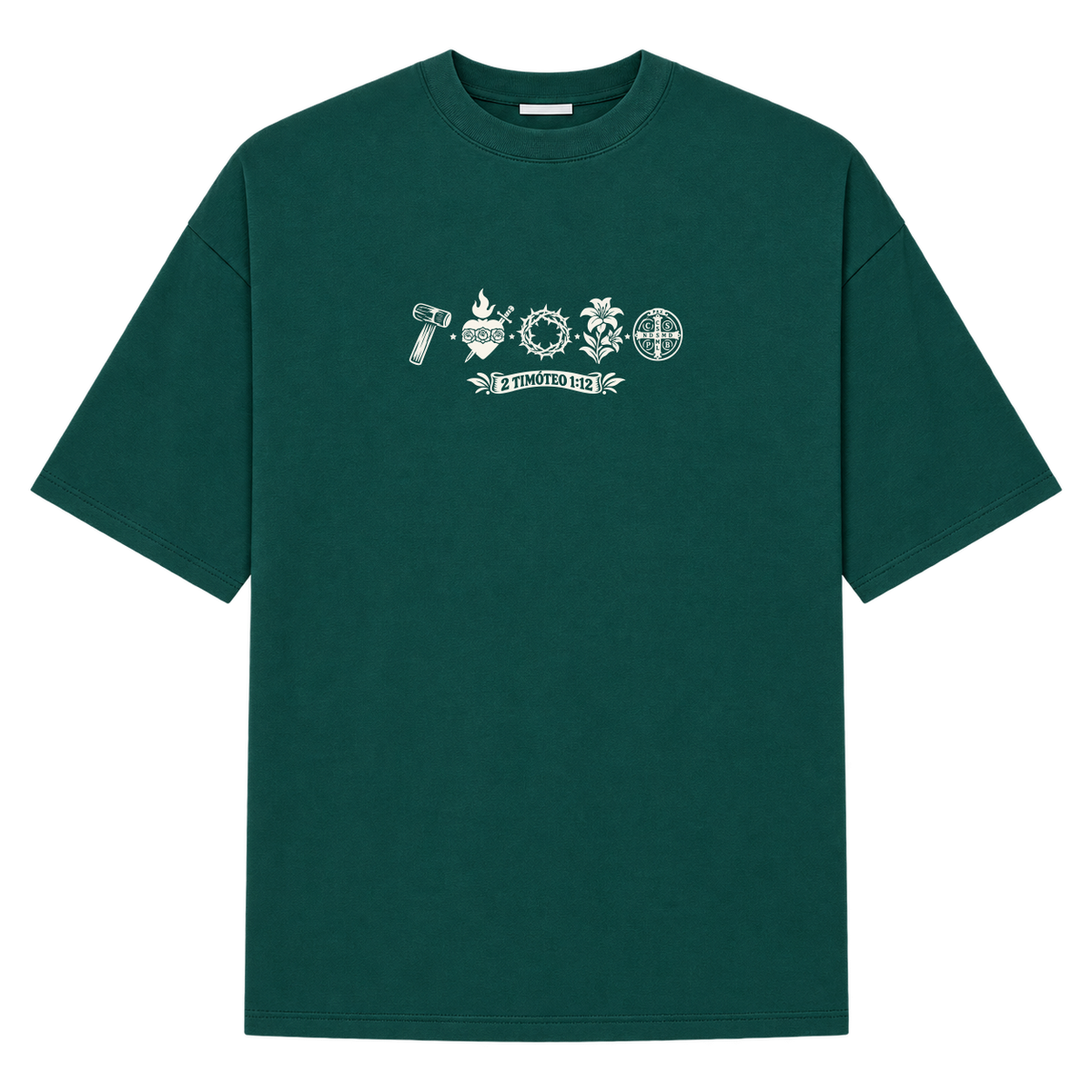 "2 TIMÓTEO 1:12" Camiseta Oversized Suedine 220g
