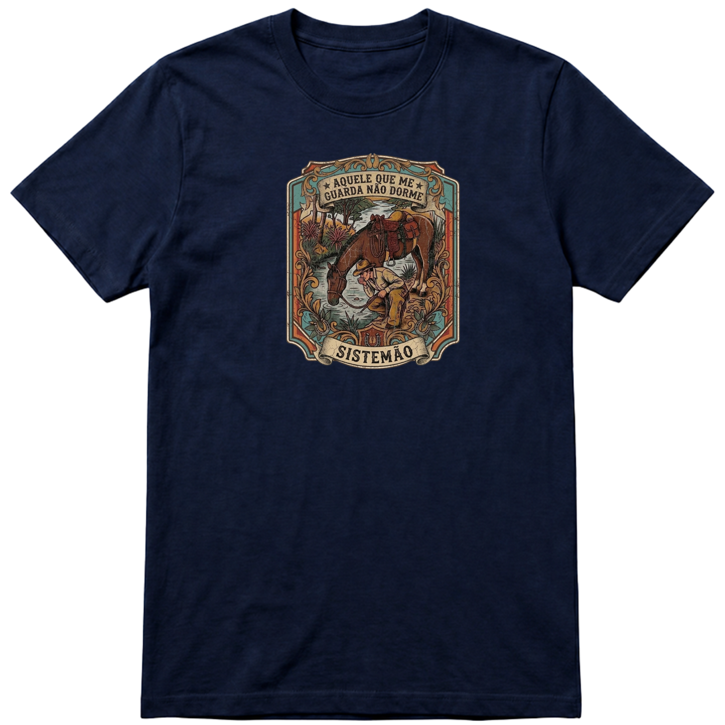 "Estampa QUEM ME GUARDA NÃO DORME" Camiseta regular básica