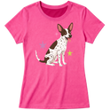 "Cão SRD flocos" Blusa Baby Look