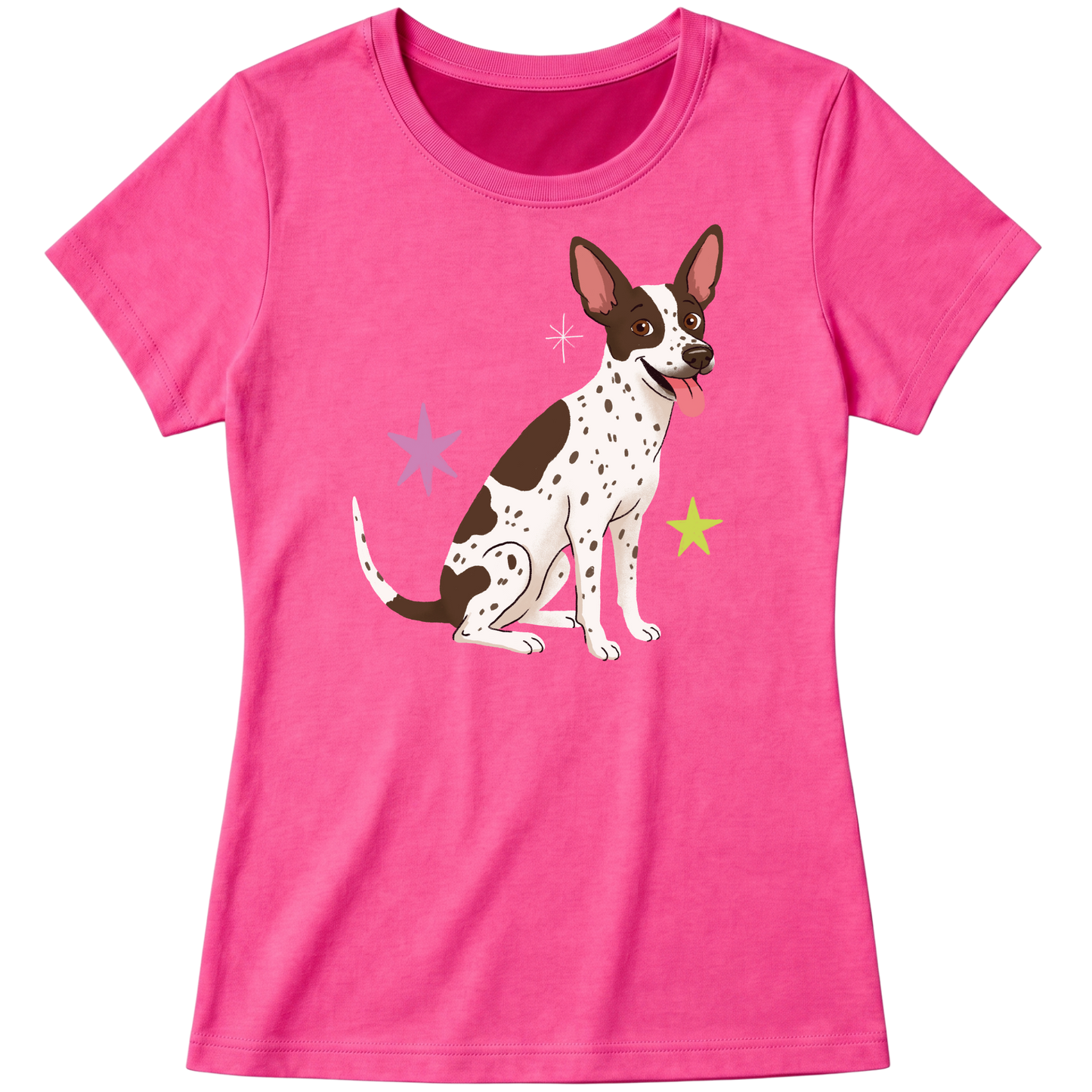 "Cão SRD flocos" Blusa Baby Look