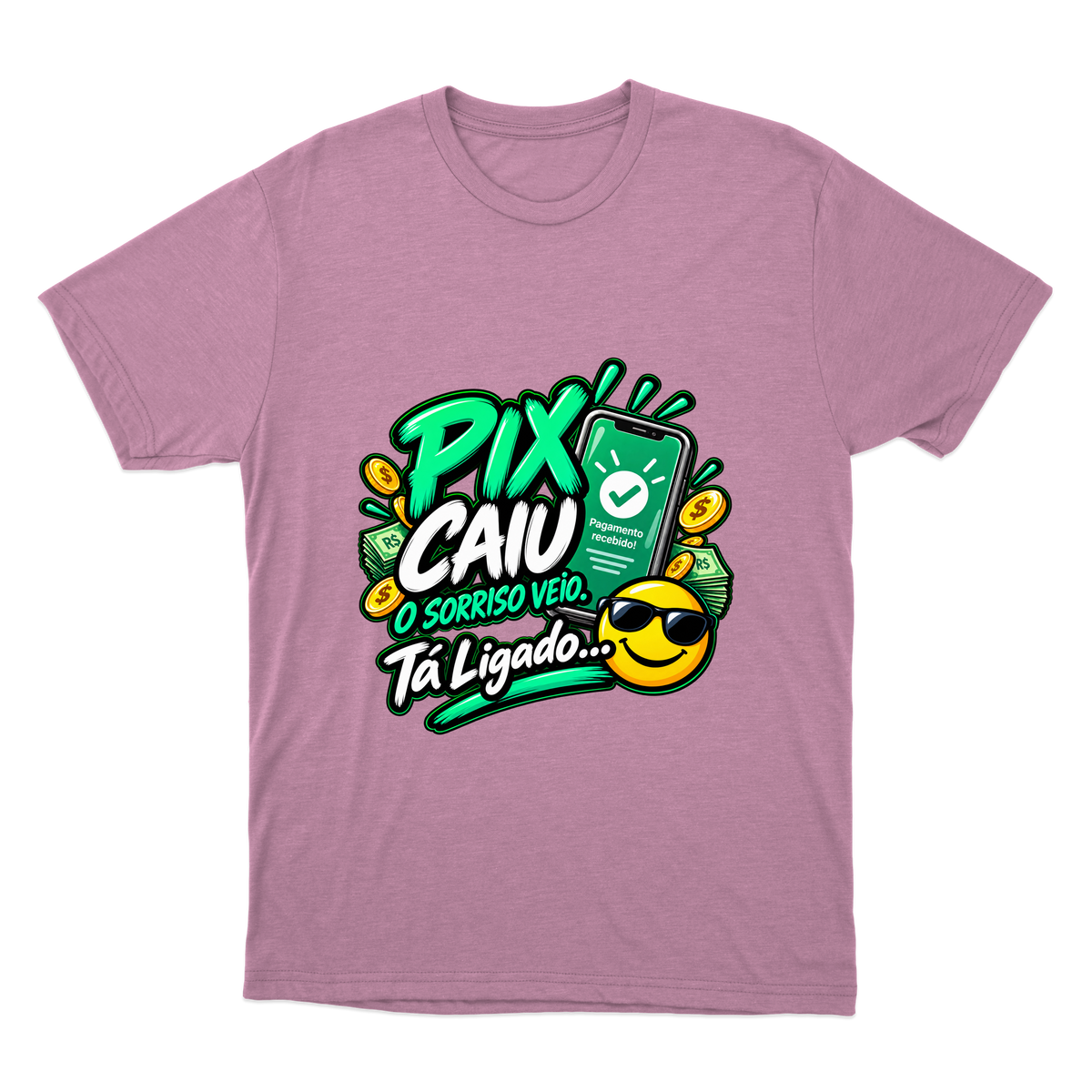 "Camiseta Unisex Pix Caiu" Camiseta Básica Unissex