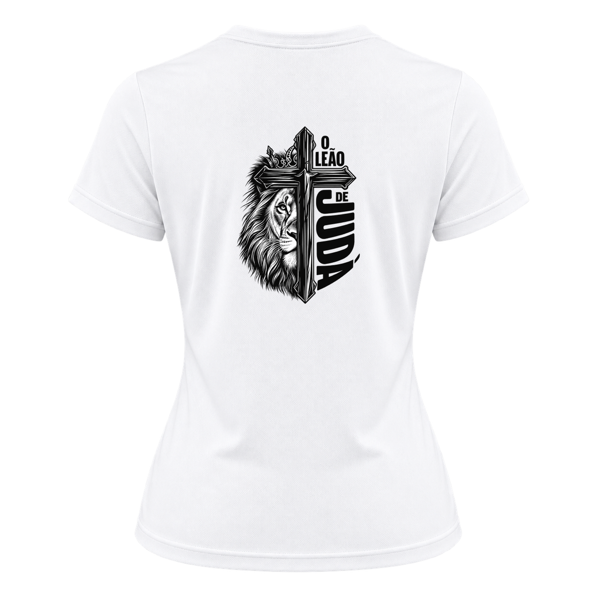 "Camiseta Dryfit Feminina Basic - Leão de Judá" Camiseta Dryfit Feminina Basic