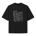 "CADEIA DE PEDAIS" Camiseta Oversized Suedine 220g