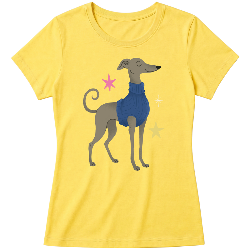"Galgo italiano" Blusa Baby Look