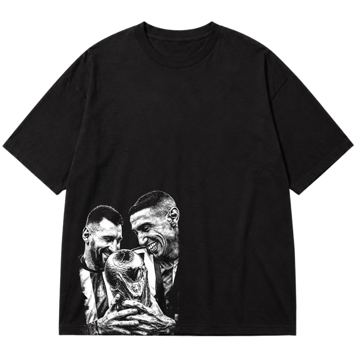 "Ícone dos gramados, eternizado no streetwear." Oversized Premium 96% algodão 4% Elastano