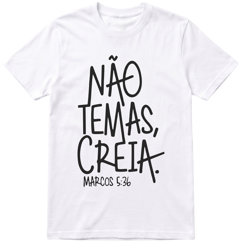 "NAO TEMAS  CREIA" Camiseta Premium Unissex Bunker Studios