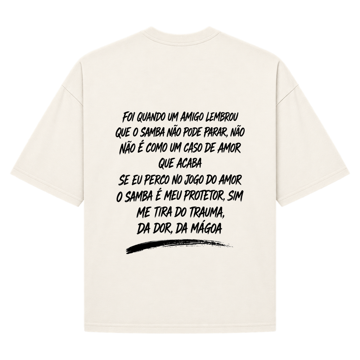 "Samba  Arlindo modelo  01 Camiseta Oversized Suedine 220g" Camiseta Oversized Suedine 220g