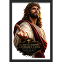 "JESUS" Quadro caixa sem vidro acrílico